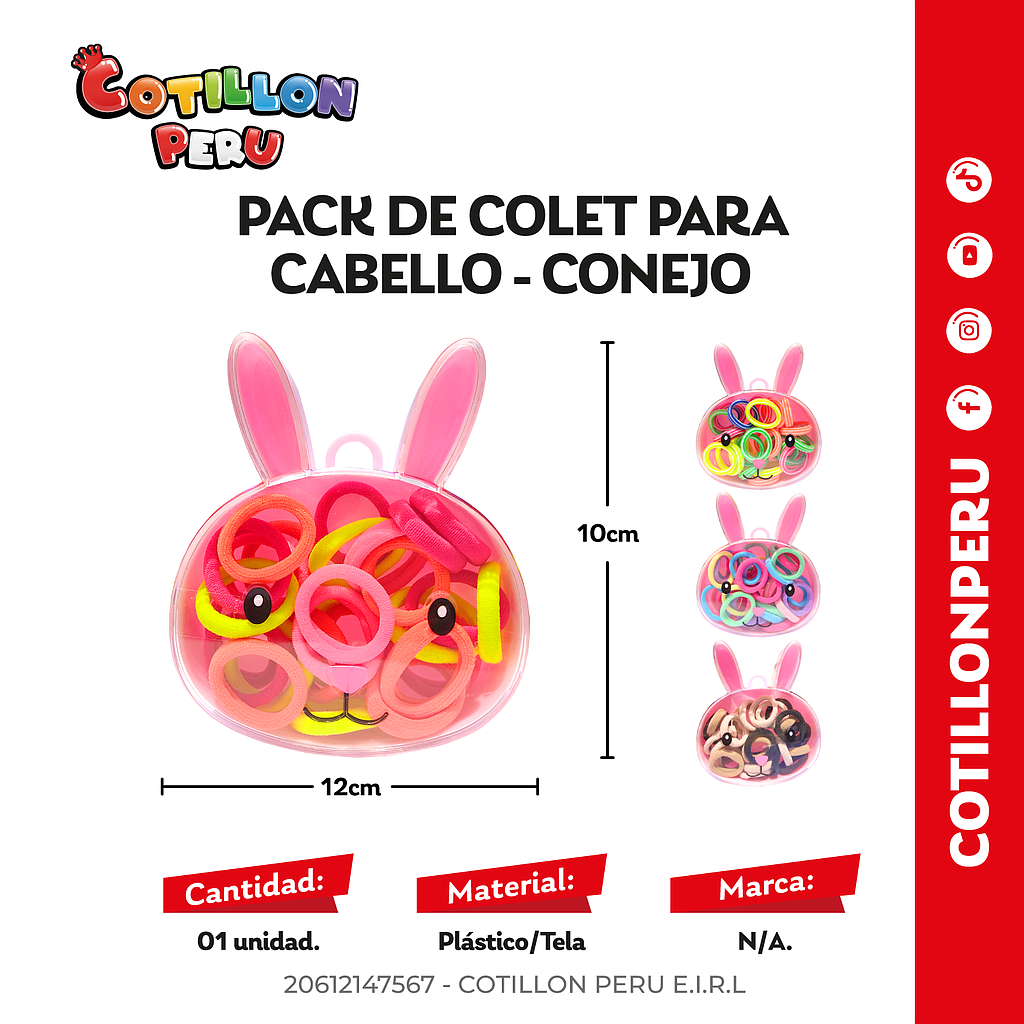 Pack De ColeTS Para Cabello  x 1 Und