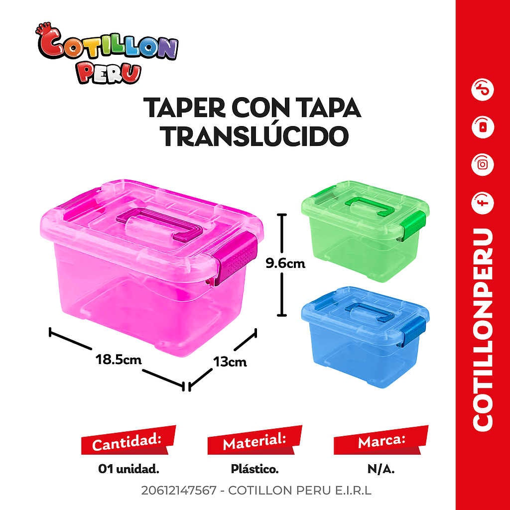 Taper Con Tapa x 1 Und