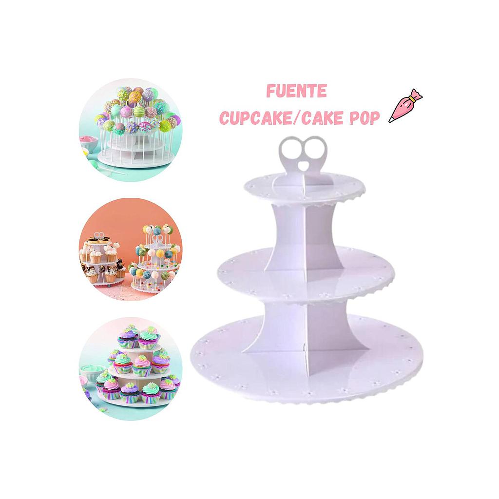 Porta Cupcakes De 3 Pisos  x 1 Und