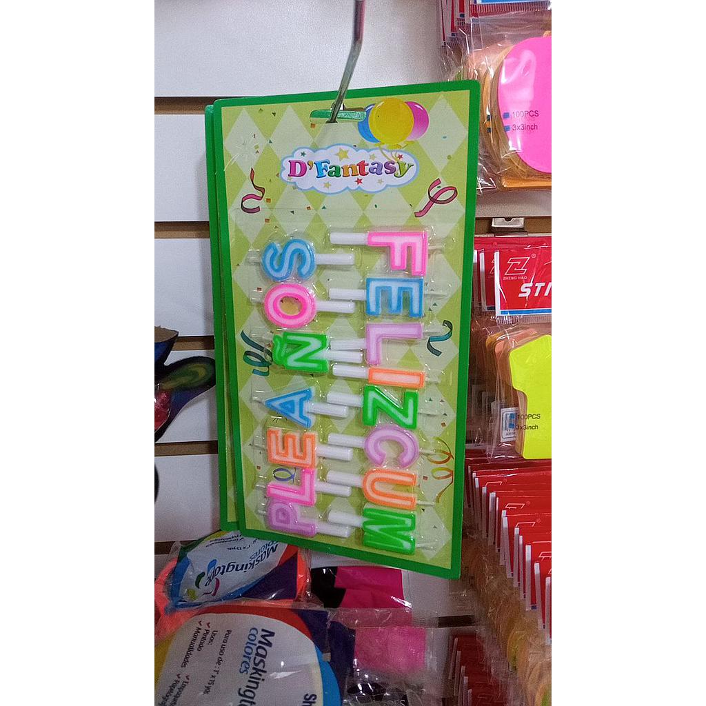 Vela Feliz Cumpleaños Neon x 1 Und 